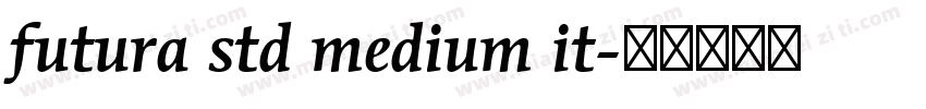 futura std medium it字体转换